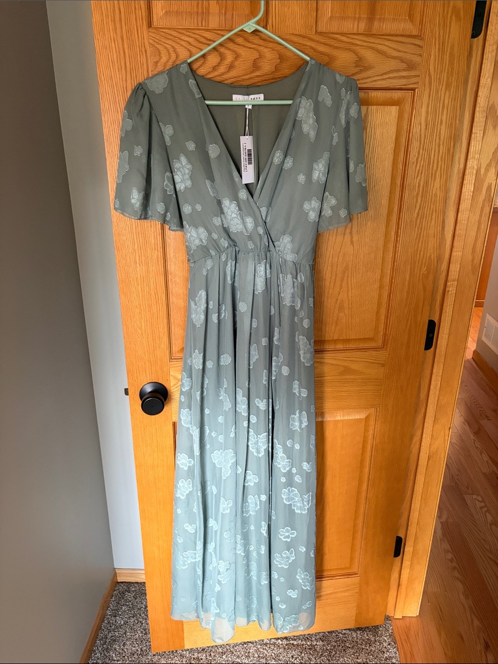 Floral Maxi Dress - Sage Green